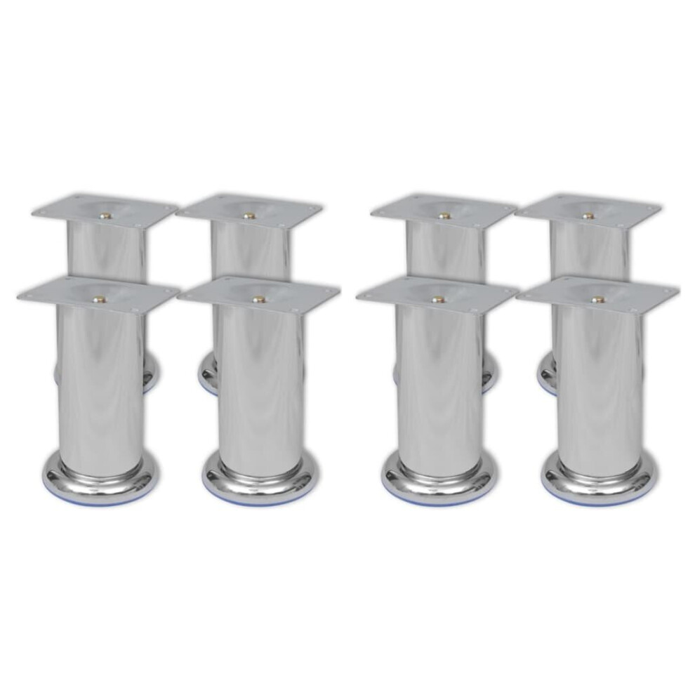 Vidaxl 8X Sofa Legs Round Chrome 120Mm Sofa Trestle Foot Furniture Accessory 8719883873220