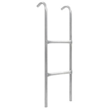 vidaXL 2-Step Trampoline Ladder Steel Silver 102.6cm Outdoor Activity Step