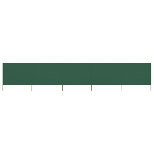 vidaXL 5-panel Wind Screen Fabric Green Camping Windbreak Sun Privacy Screen