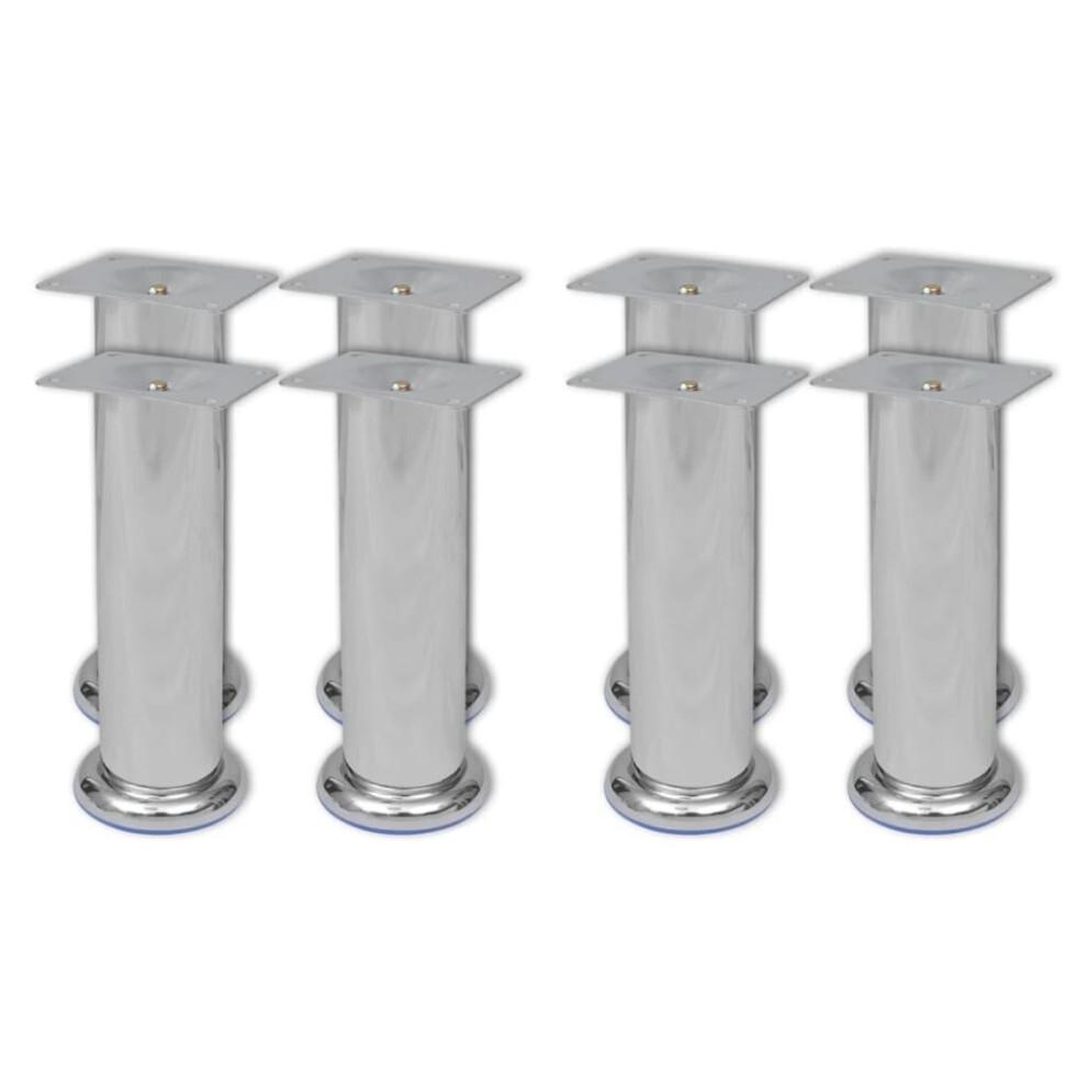 Vidaxl 8X Sofa Legs Round Chrome 180Mm Sofa Trestle Foot Furniture Accessory 8719883873213