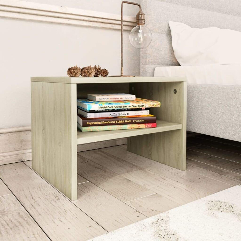 Bedside Cabinet Sonoma Oak 40x30x30 Cm Chipboard