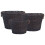 vidaXL 3 Piece Stackable Firewood Basket Set Dark Brown Willow Holder Carrier 1