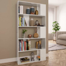 vidaXL reol/opdeler højglans hvid 80x24x159 cm