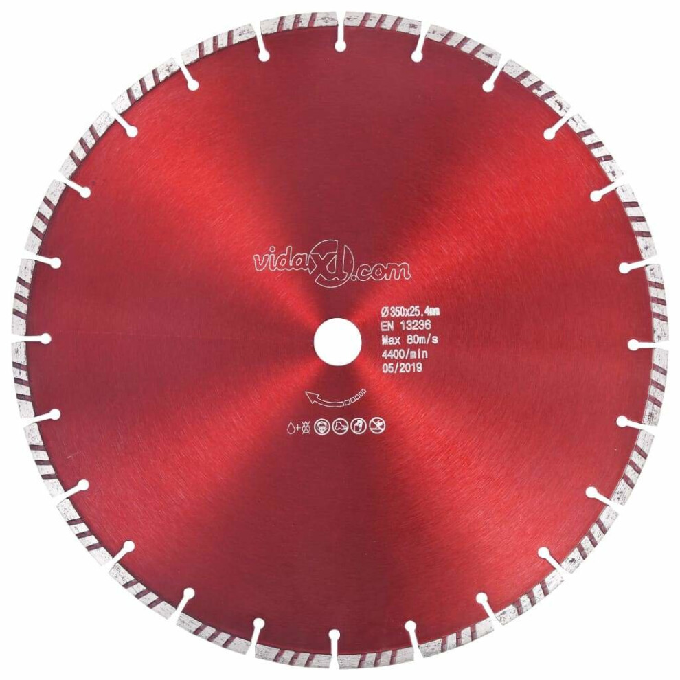 Photos - Power Tool Accessory VidaXL Diamond Cutting Disc with Turbo Steel Grinder Saw Blade Stone Cutter 143228 