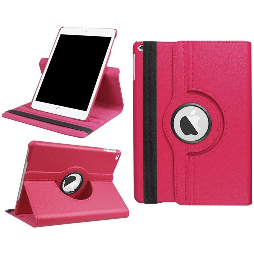 (Pink) iPad 9.7 2018 Case iPad 9.7 2017 iPad Air Case 360 Rotating Smart Stand Leather Cover for Apple iPad 9.7 6th 5th Generation