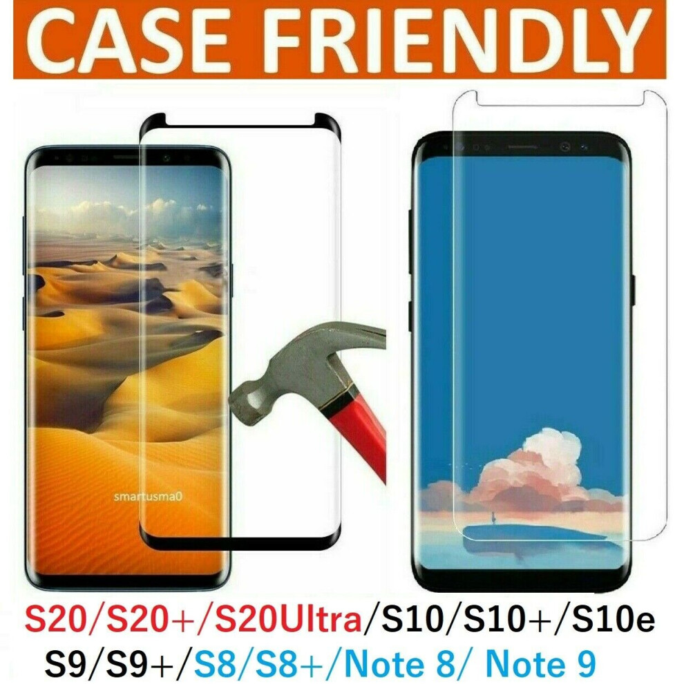 (For Samsung Galaxy S8, ) Tempered Glass Screen Protector Black 7426973143729