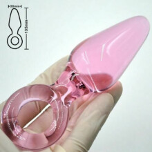 High Quality Borosilicate Glass Dildo Butt Plug Sex Toy Anal Beads P0