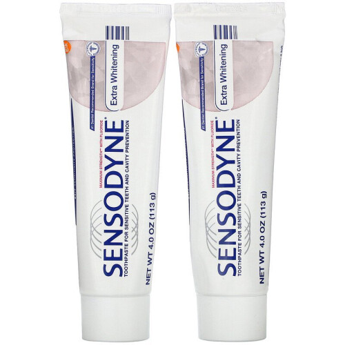 Sensodyne Sensodyne, Extra Λευκαντική Σόδα, Δίδυμο Πακέτο, 2 Τυμπάνια, 4 oz (113 g) Κάθε