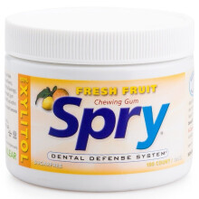 Xlear, Spry, Chewing-Gum Sem Açúcar, Frutas Naturais, 100 Peças