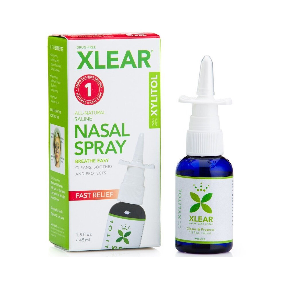 Xlear, Xylitol Saline Nasal Spray, Fast Relief, 1.5 fl oz (45 ml)