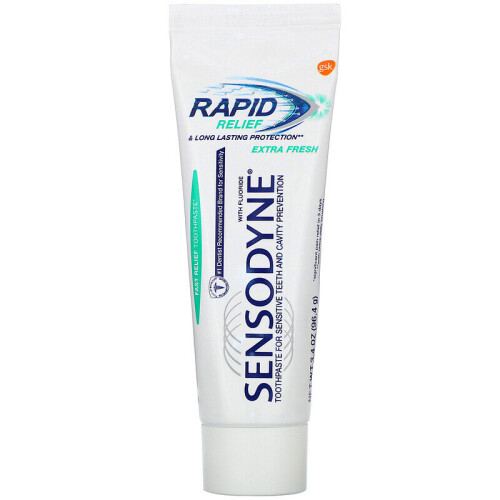 Sensodyne Sensodyne, Rapid Relief Toothpaste with Fluoride, Extra Fresh, 96.4g