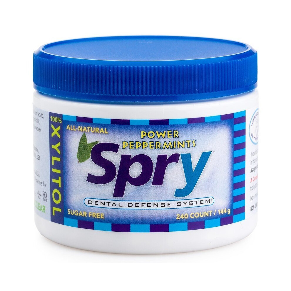 Xlear, Spry, Power Peppermints, Sugar Free, 240 Count 144g
