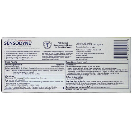 Sensodyne Sensodyne, Extra Λευκαντική Σόδα, Δίδυμο Πακέτο, 2 Τυμπάνια, 4 oz (113 g) Κάθε 2