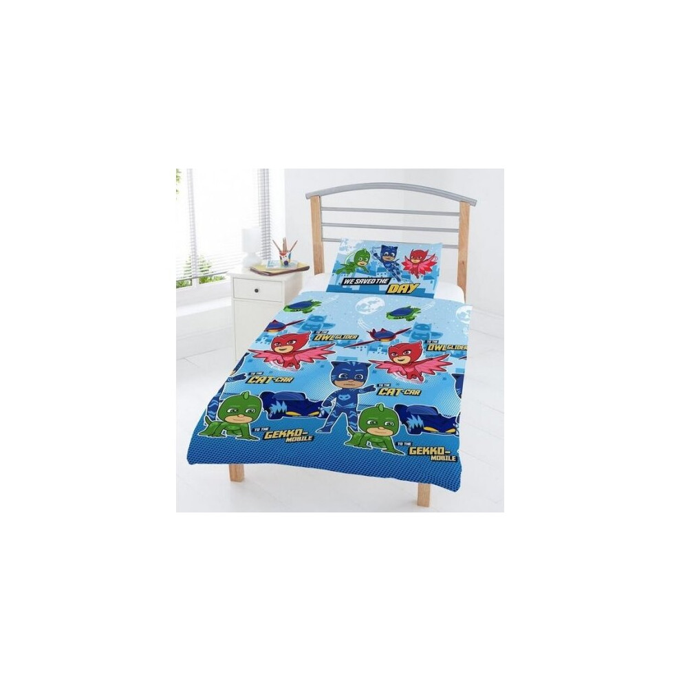 PJ Masks Vehicles Reversible Junior Duvet Cover Set
