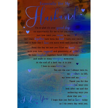 Especially for My Husband Beach Sentiments Happy Birthday Card Lovely Verse