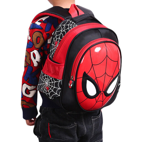 (Black) Kids Spiderman Backpack School Bookbag Rucksack Shoulders Bag 2