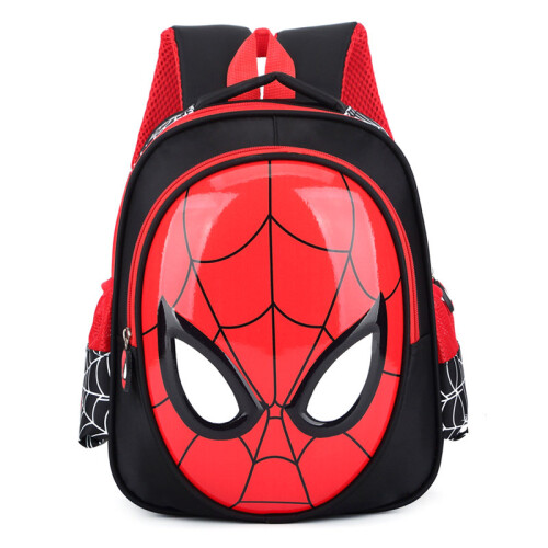 (Black) Kids Spiderman Backpack School Bookbag Rucksack Shoulders Bag