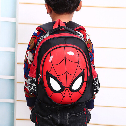 (Black) Kids Spiderman Backpack School Bookbag Rucksack Shoulders Bag 1