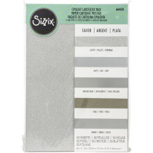 Papel cartão - SIZZIX - Opulento - A4 - 50 folhas - 250 g/m² - Prata