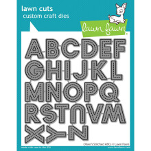 LAWN FAWN taieturi de gazon personalizate ?tire-Oliver's Stitched Abc's White