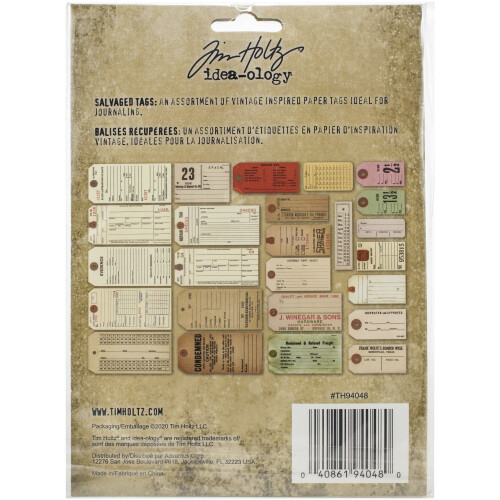 Idea-Ology Salvaged Tags 25/Pkg-