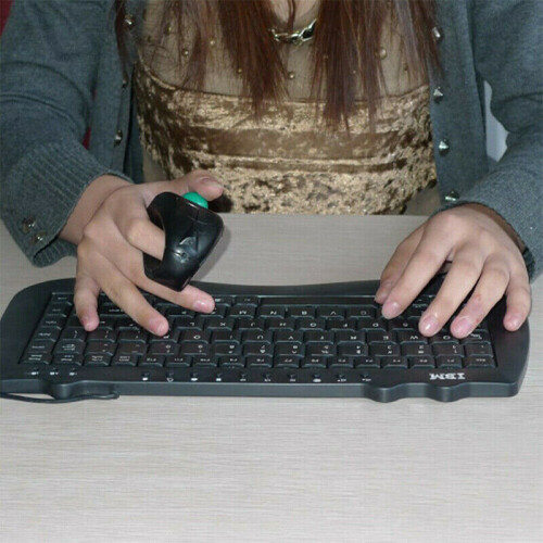 USB Wireless PC Laptop Finger HandHeld Trackball Mouse 2