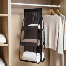 (Black) Hanging Wardrobe Handbag Organiser | Wardrobe Organiser