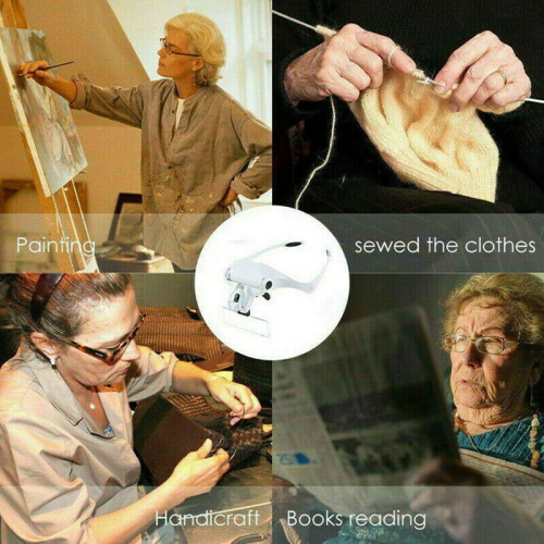 Magnifying Glasses LED Light Headband Hands Free Headset Magnifier 2