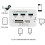 3 Port USB 3.0 Hub MS SD M2 TF Card Memory Card Reader Adapter 4