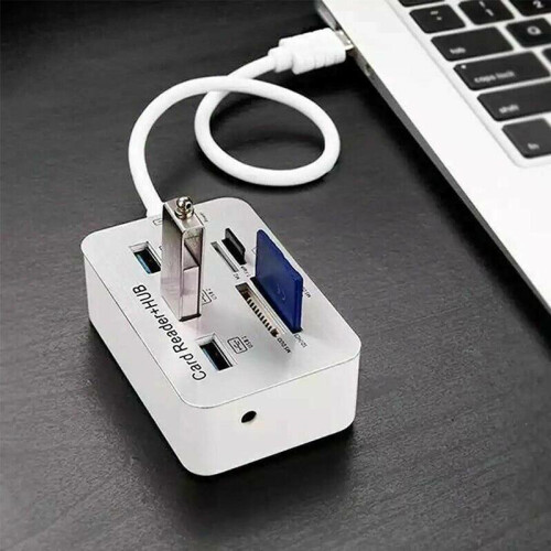 3 Port USB 3.0 Hub MS SD M2 TF Card Memory Card Reader Adapter 2