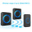 TeckNet Wireless Door Bell Dual Mains Cordless Plug Loud Long Range Home Black 7