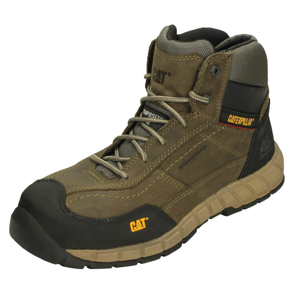 (Grey, UK 7) Mens Caterpillar Composite Toe Safety Boots Streamline MD L CT