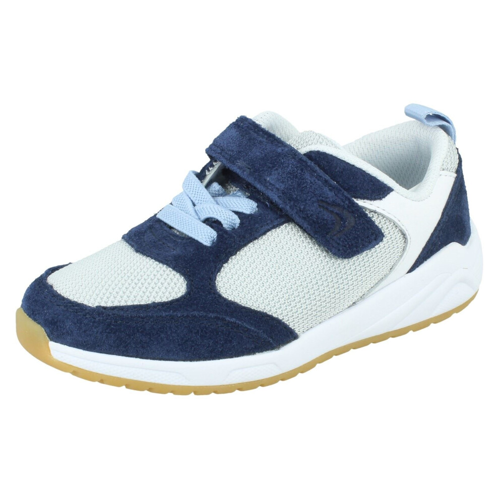 (Navy, UK 7 Infant) Unisex Childrens Clarks Casual Trainers Aeon Flex - G Fit