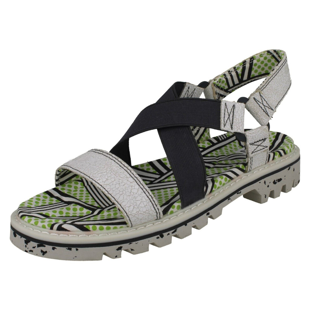 (White, UK 6) Ladies Caterpillar Open Toe Casual Sandals Ismay