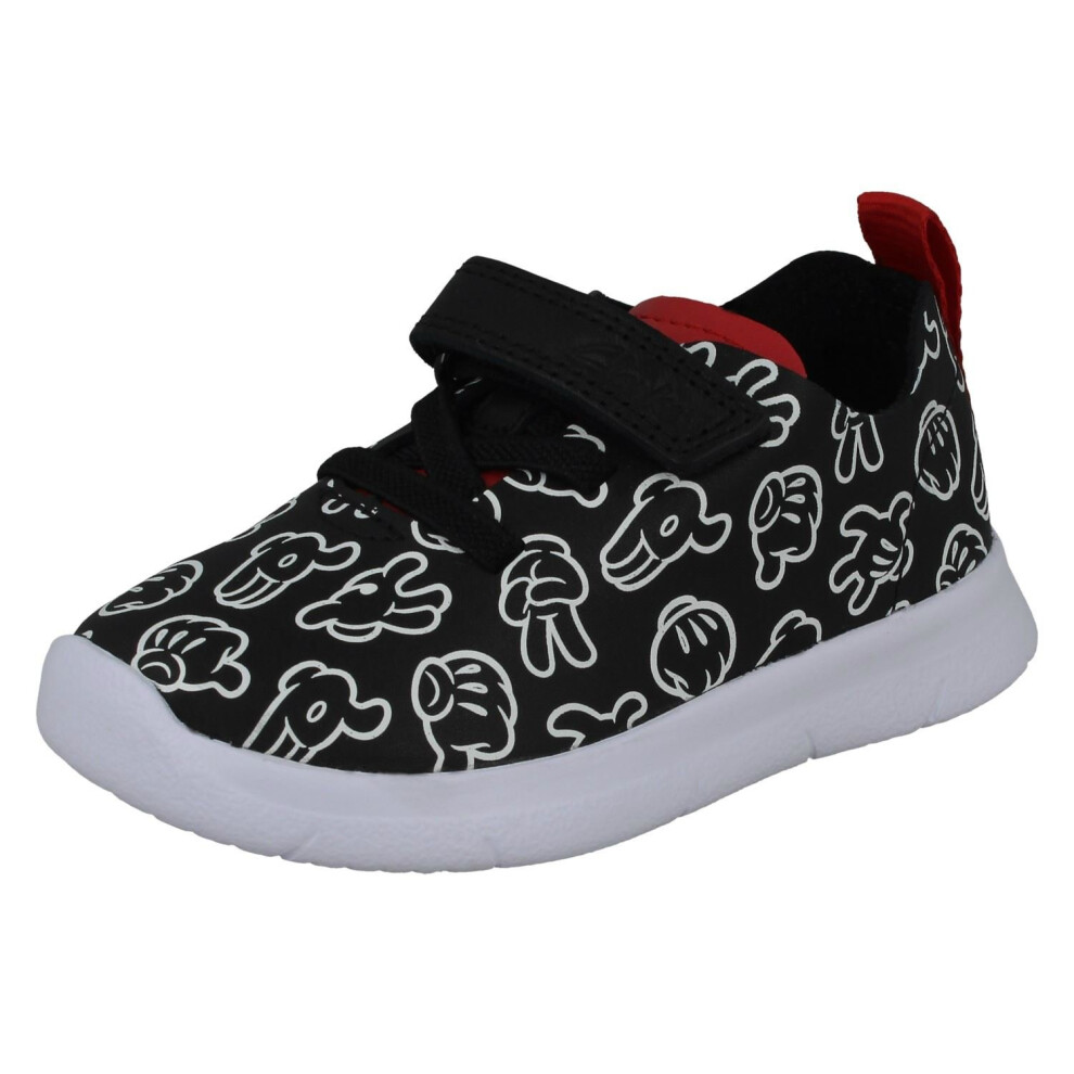 (Black, UK 4 Infant) Boys Clarks Disney Casual Shoes ATH Comic - F Fit