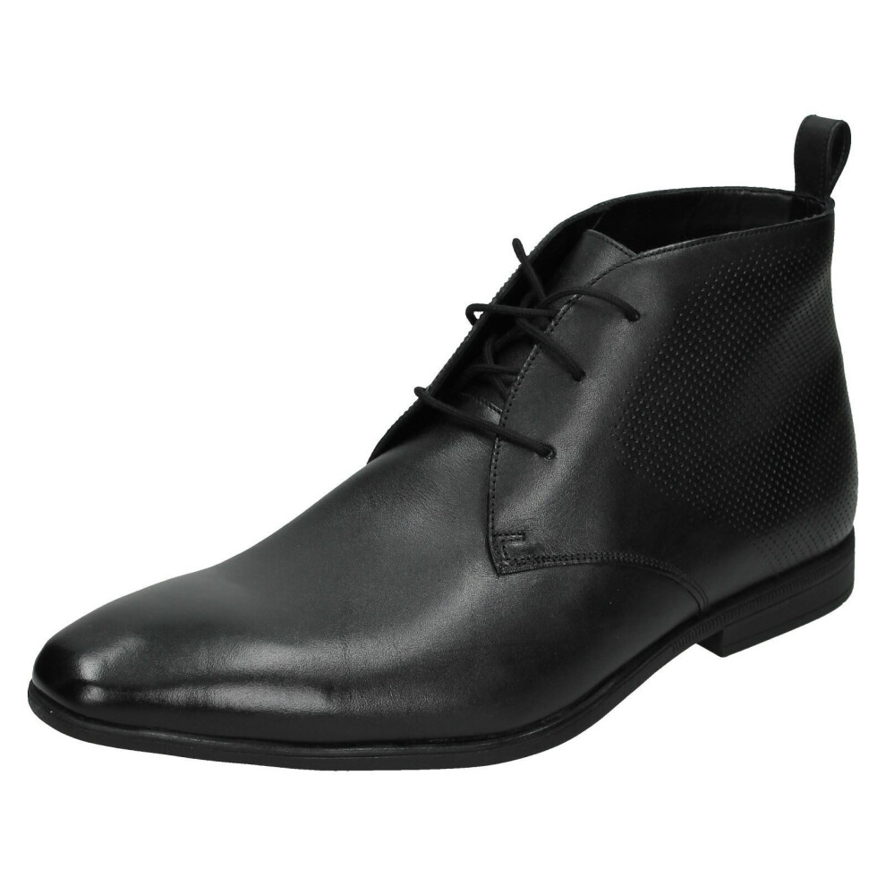 (Black, UK 6) Mens Clarks Formal Boots Bampton Up - G Fit