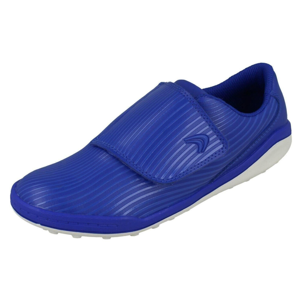 (Blue, UK 10 Child) Boys Clarks Washable Trainers Circuit Swift - G Fit