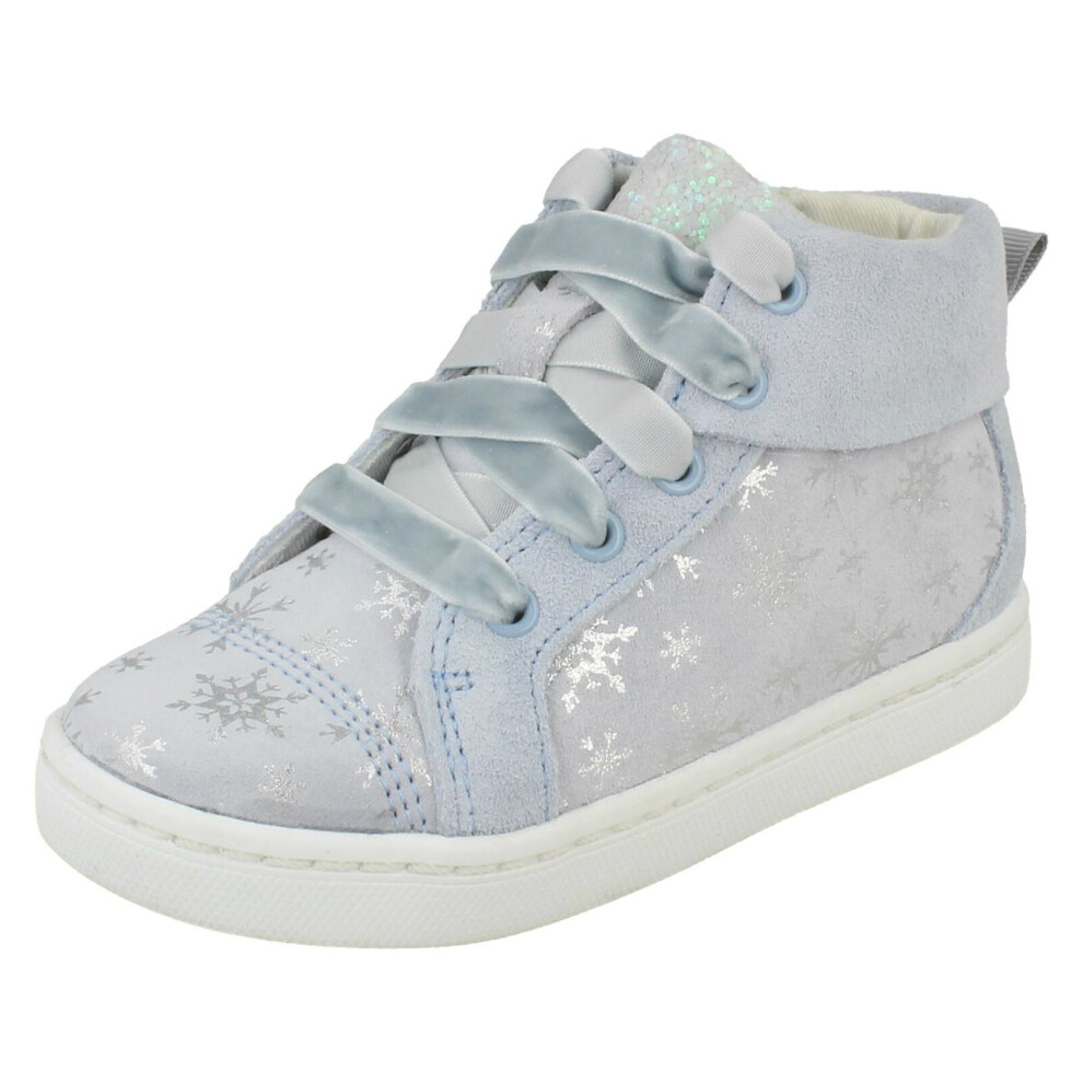 Clarks (, Uk 2.5 Child) Girls Disney Frozen Ankle Boots City Frost - F Fit Blue