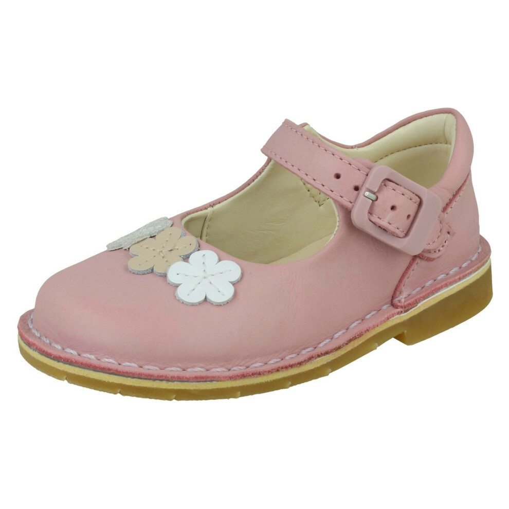 (Pink, UK 6.5 Infant) Girls Clarks Casual Shoes Comet Gem - G Fit