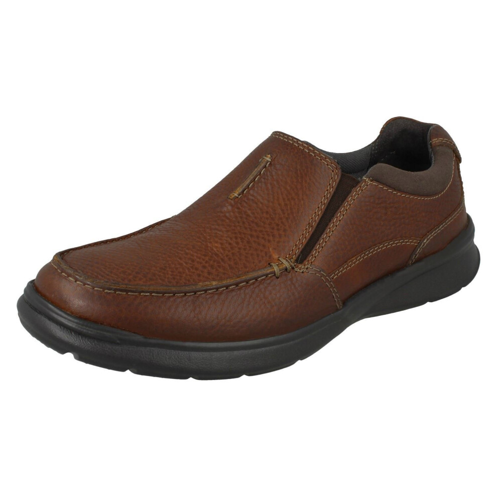 Clarks (Tobacco, Uk 7.5) Mens Casual Shoes Cotrell Free - G Fit