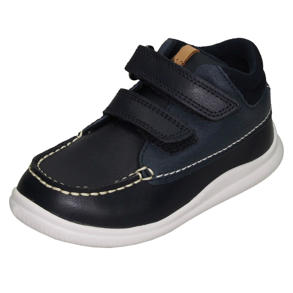 (Navy, UK 4.5 Infant) Unisex Childrens Clarks Ankle Boots Cloud Tuktu 19 - F Fit