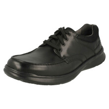 (Black, UK 13) Mens Clarks Casual Shoes Cotrell Edge - H Fit