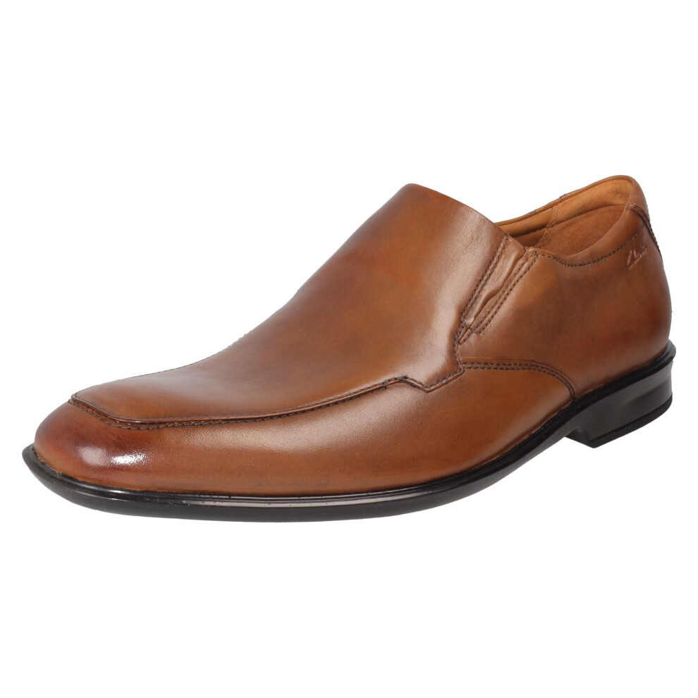Clarks (Tan, Uk 9.5) Mens Casual Slip On Shoes Bensley Step - G Fit Brown
