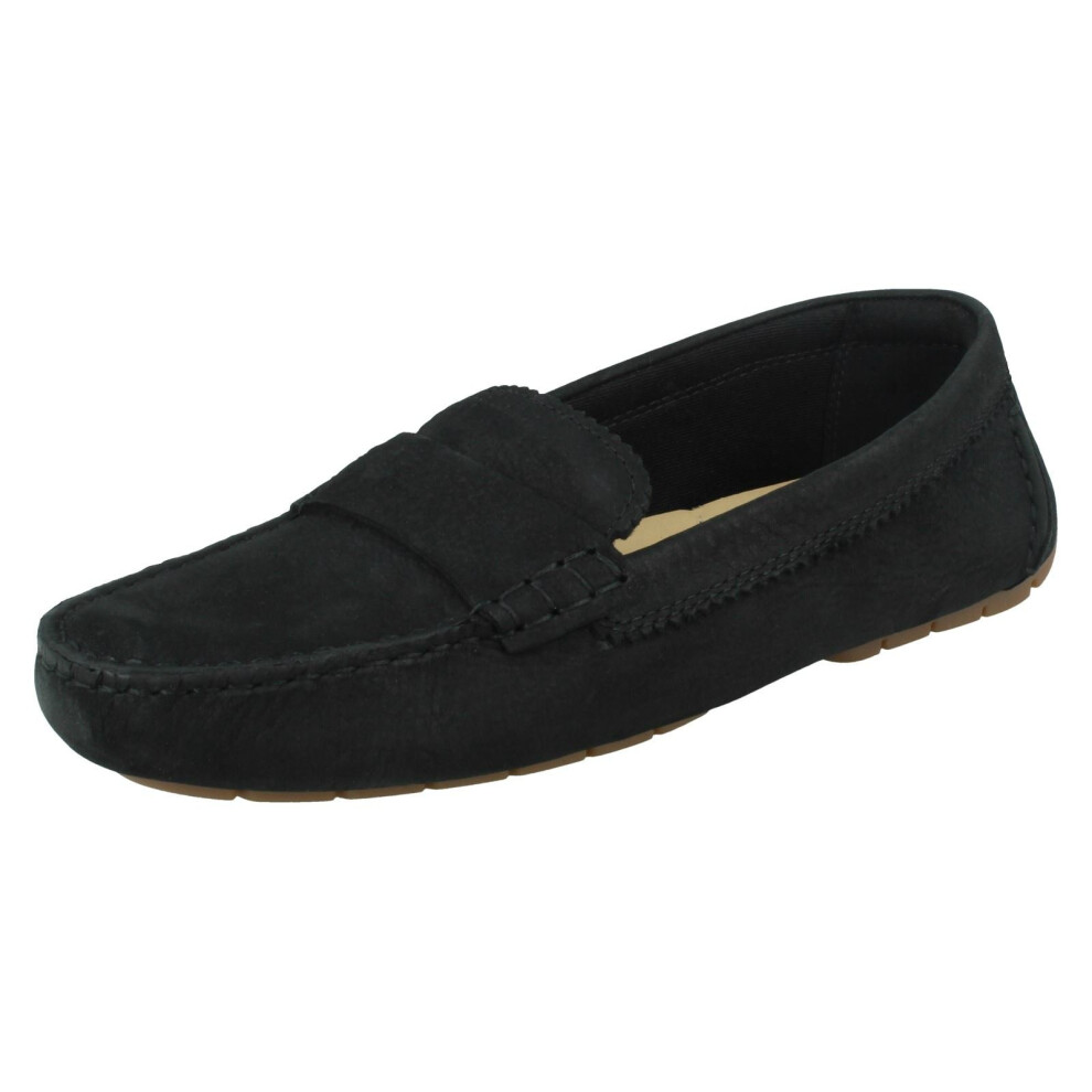 (Black, UK 3) Ladies Clarks Casual Slip On Moccasins C Mocc - D Fit