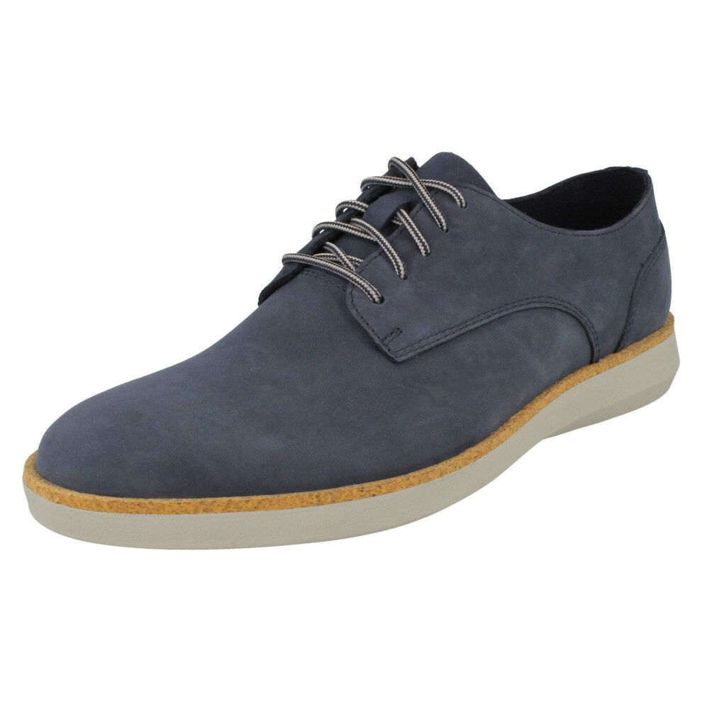 (Navy, UK 7) Mens Clarks Light Weight Casual Shoes Fairford Run - G Fit