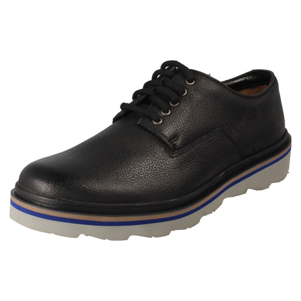 (Black, UK 8) Mens Clarks Casual Shoes Frelan Edge - G Fit