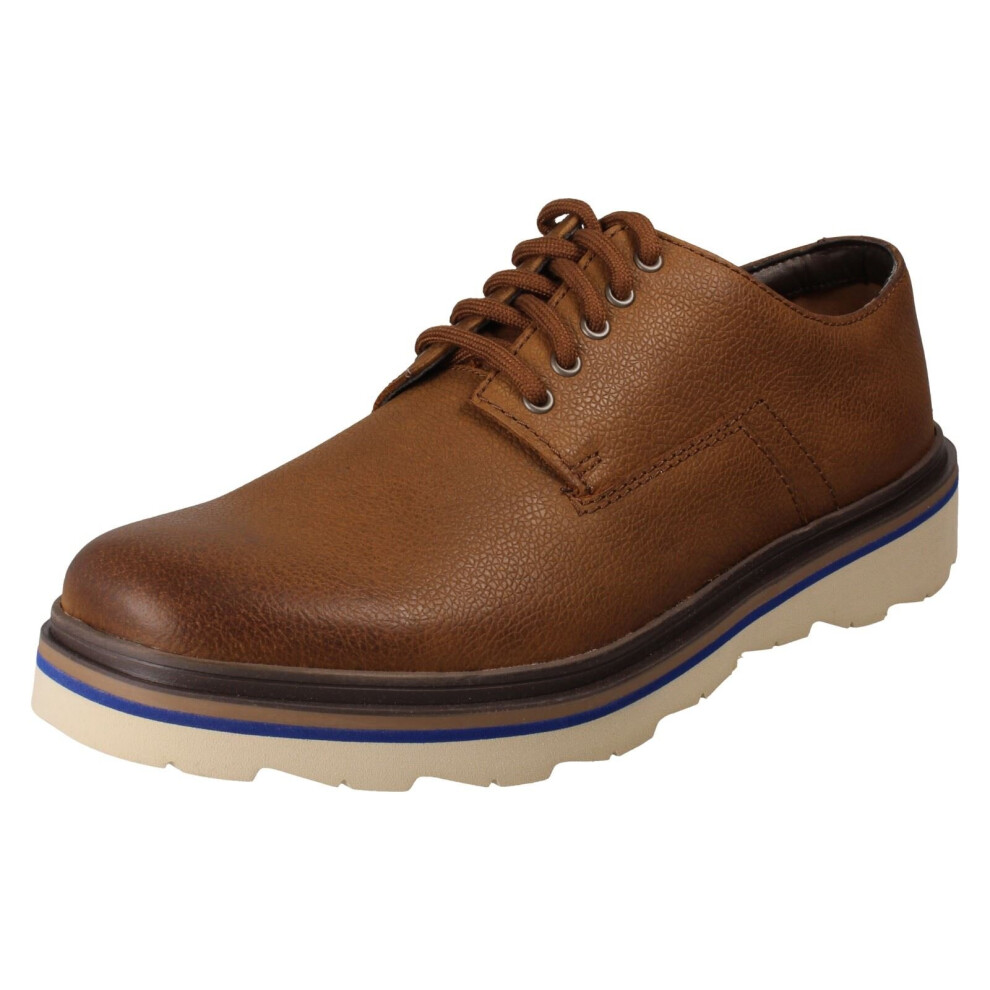 (Brown, UK 6) Mens Clarks Casual Shoes Frelan Edge - G Fit