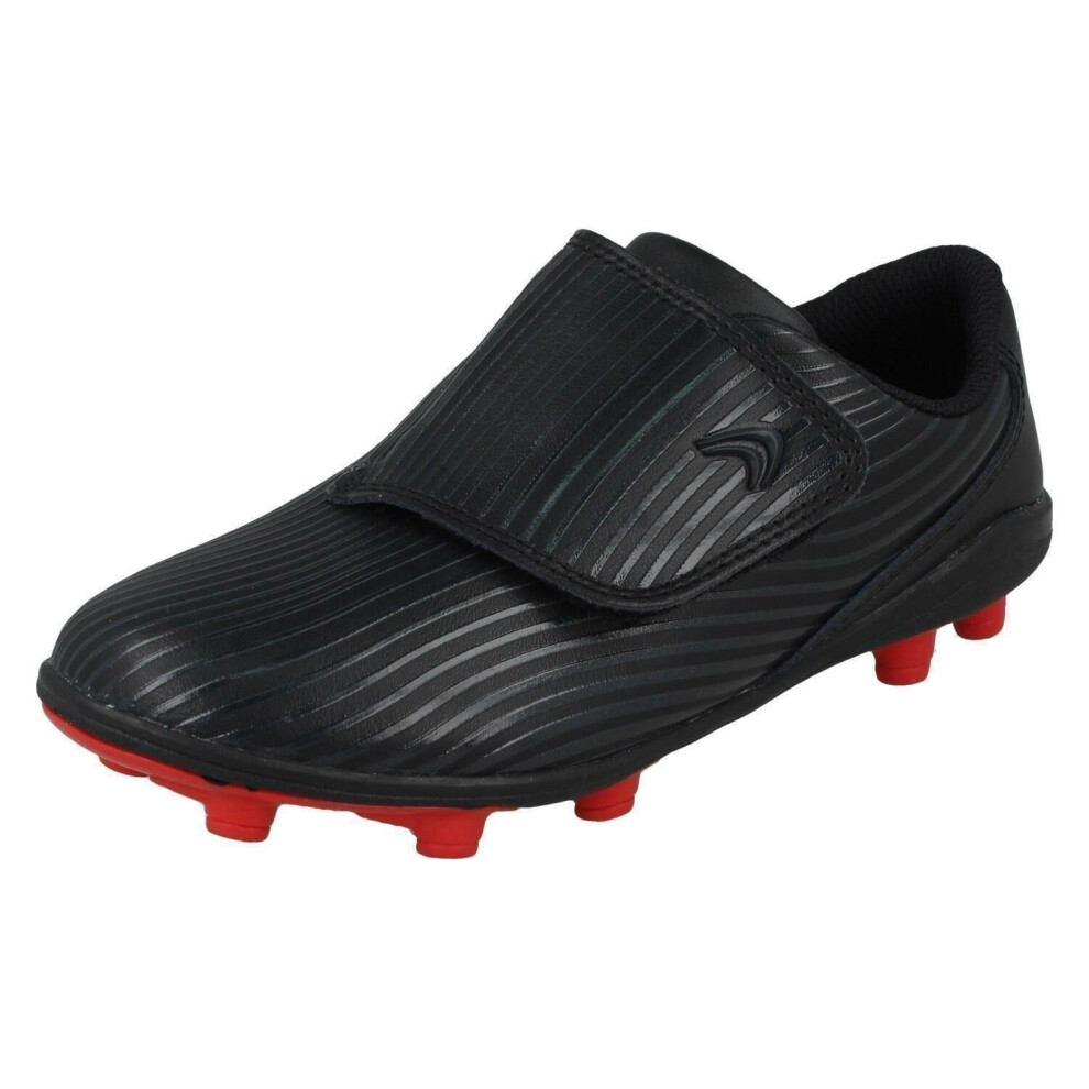 (Black, UK 11.5 Child) Boys Clarks Football Boots Kinetic Run - G Fit