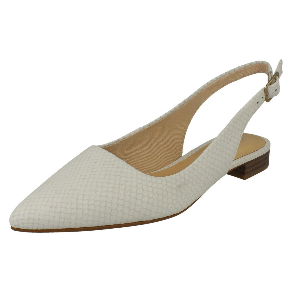 (White, UK 4) Ladies Clarks Court Shoes Laina55 Court - D Fit