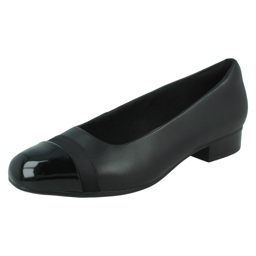 (Black, UK 8) Ladies Clarks Peep Toe Heels Kaylin85 Sling - D Fit